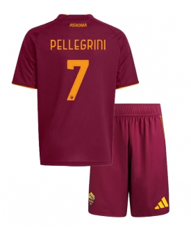 Billige Fotballdrakt AS Roma Lorenzo Pellegrini #7 Replika Hjemmedraktsett Barn 2025-26 Kortermet (med bukser)